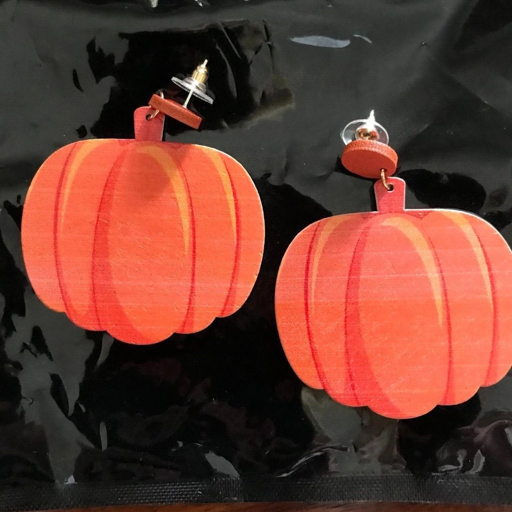 Pumpkin Earrings Dangle Posts Thanksgiving New Fall Jewelry Festival Har…